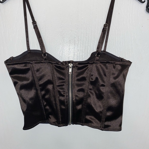 Black satin bustier - Picture 2 of 3